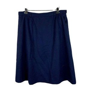 Vintage Pendleton Womens Size 34 Skirt Virgin Wool Lined Solid Dark Blue Pockets